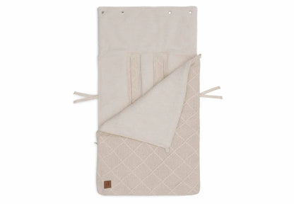 Jollein - Voetenzak groep 0+ 3/5 punts Check Knit - Oatmeal