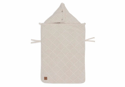 Jollein - Voetenzak groep 0+ 3/5 punts Check Knit - Oatmeal