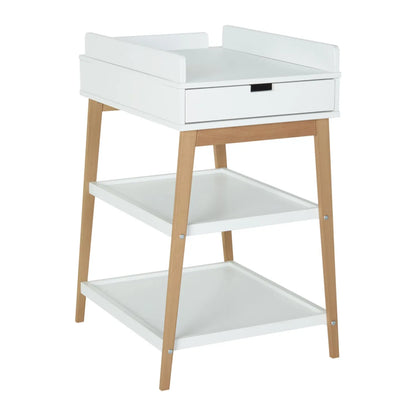Luiertafel - Hip met Lade - Wit-Naturel