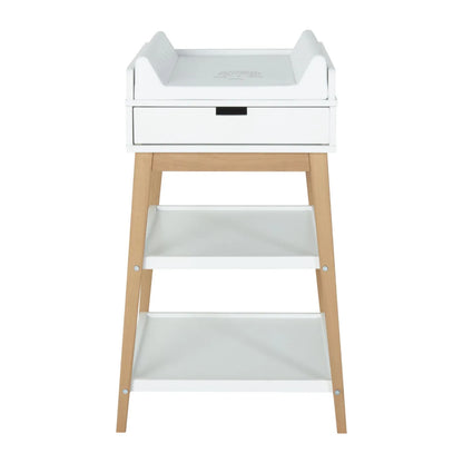 Luiertafel - Hip met Lade - Wit-Naturel
