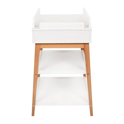 Luiertafel - Hip met Lade - Wit-Naturel