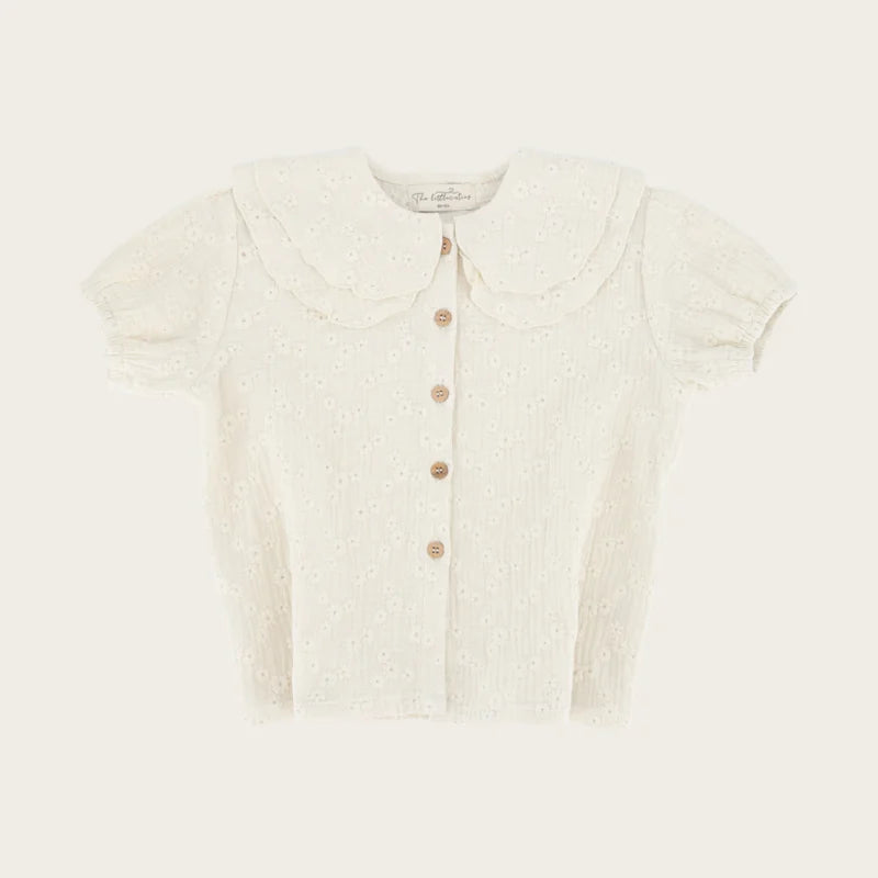 BLOUSE NALANI FLOWERS ECRU