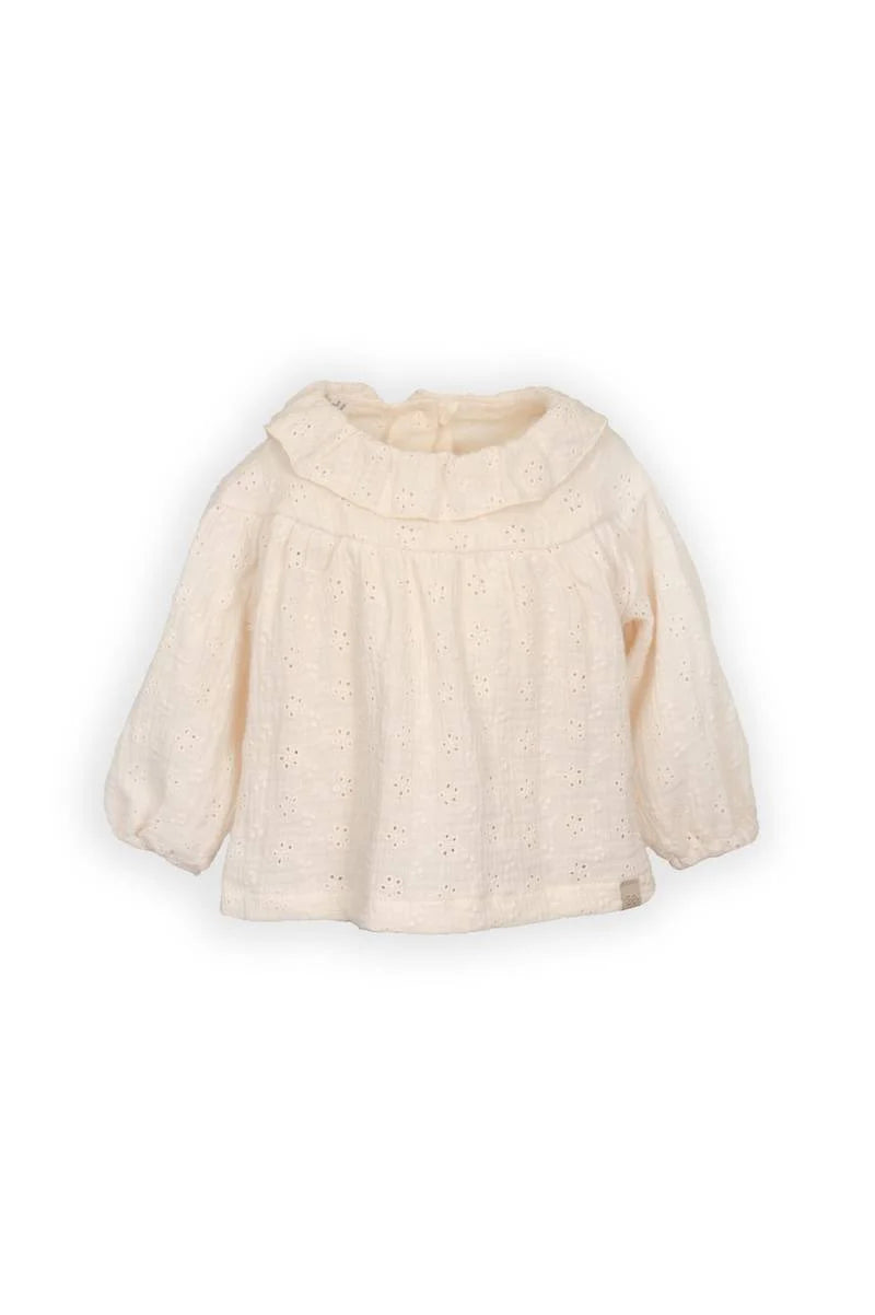 Baby blouse con colletto ampia - WARM WHITE