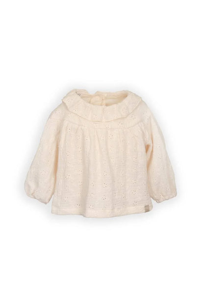 Baby blouse con colletto ampia - WARM WHITE