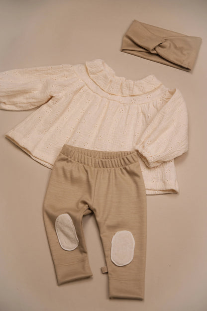 Baby blouse con colletto ampia - WARM WHITE