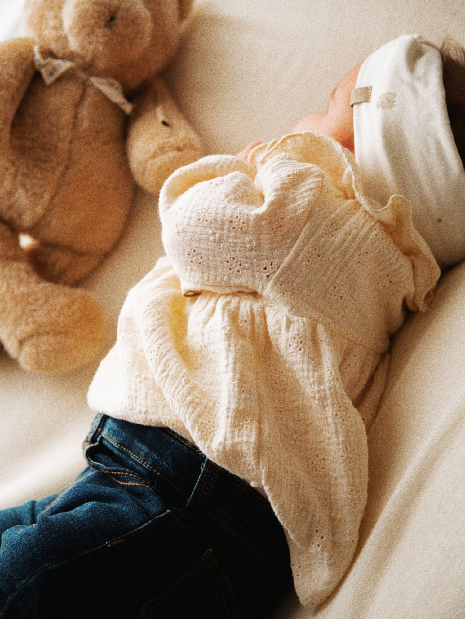 Baby blouse con colletto ampia - WARM WHITE