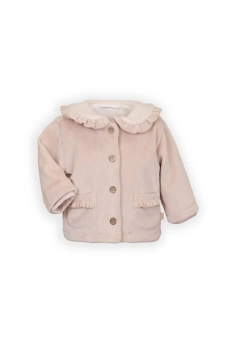 Corduroy jasje met teddykraag – VINTAGE PINK