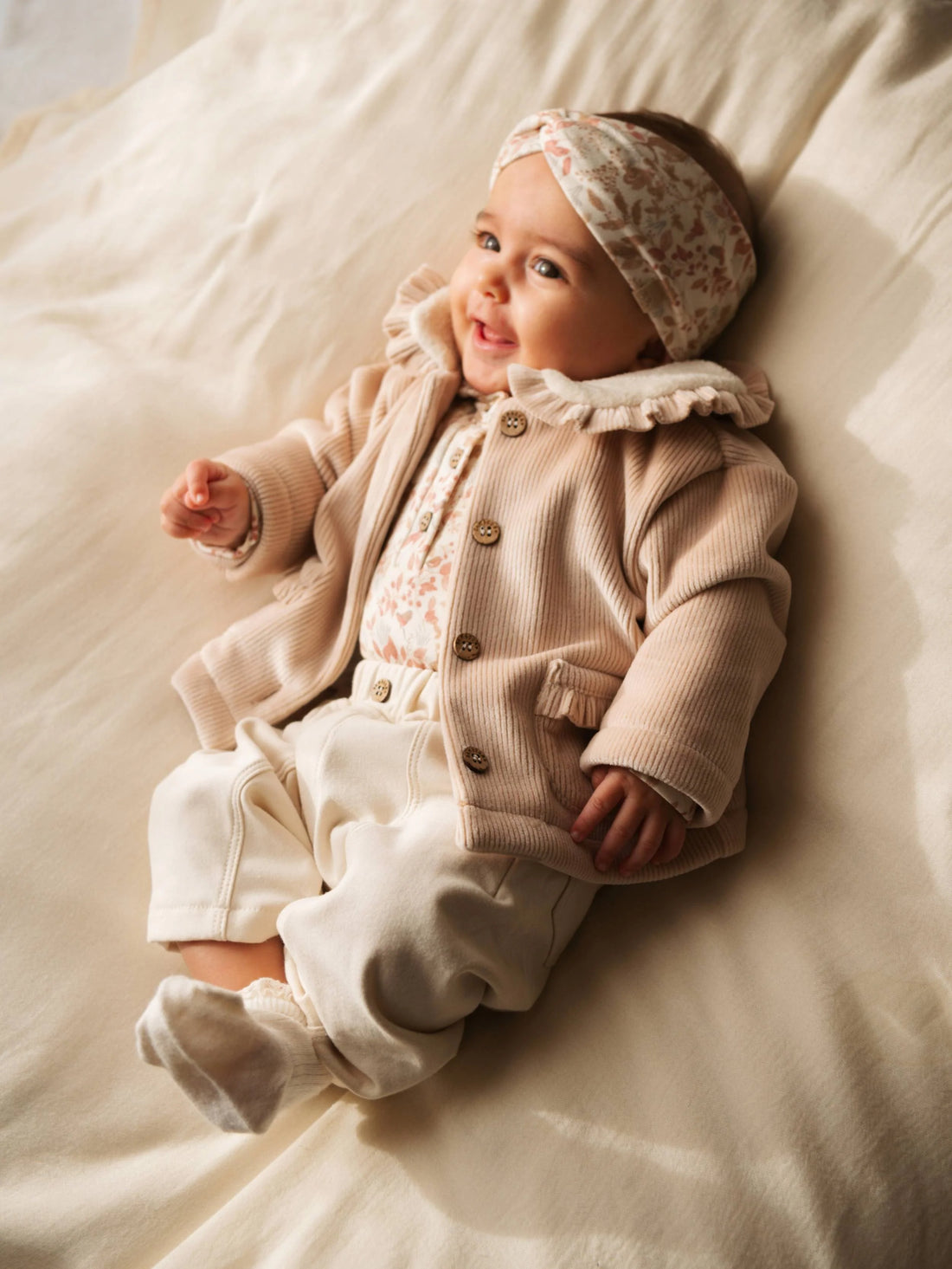 Corduroy jasje met teddykraag – VINTAGE PINK