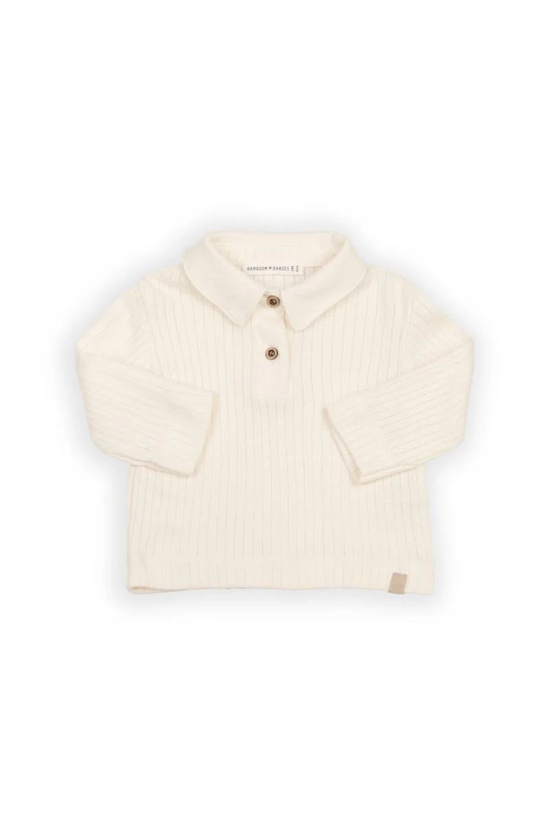 Polo maniche lunghe - WARM WHITE