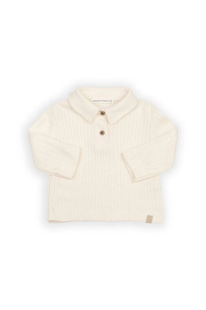 Polo maniche lunghe - WARM WHITE