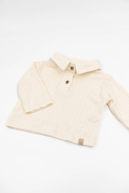 Polo maniche lunghe - WARM WHITE