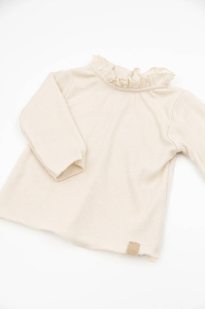 Shirt con colletto volant - WARM WHITE
