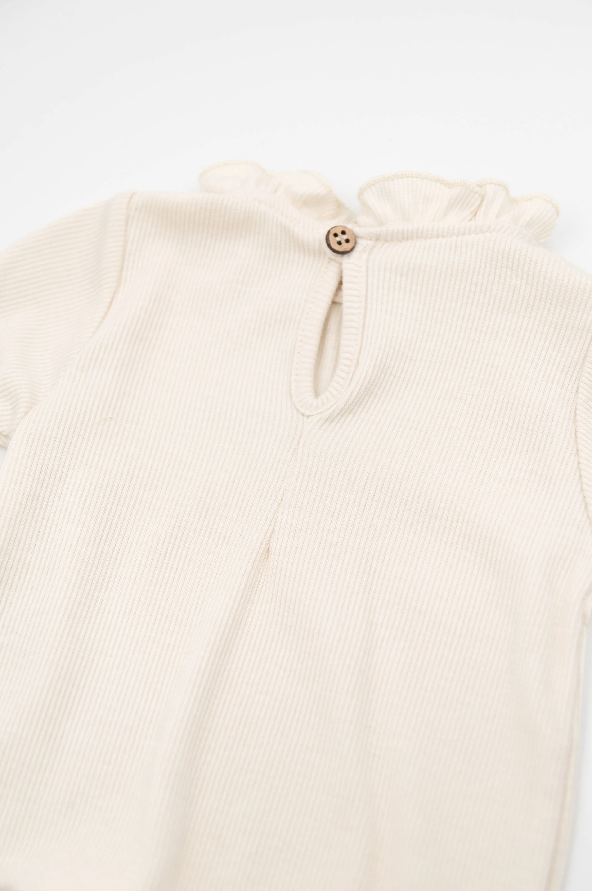 Shirt con colletto volant - WARM WHITE