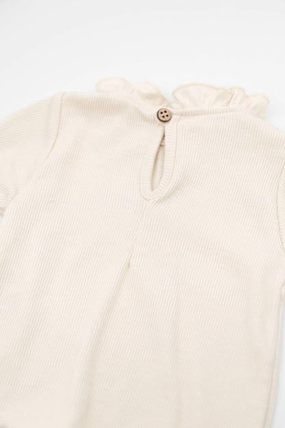 Shirt con colletto volant - WARM WHITE
