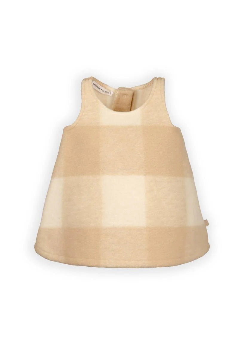 Checkered dress - mocha sand