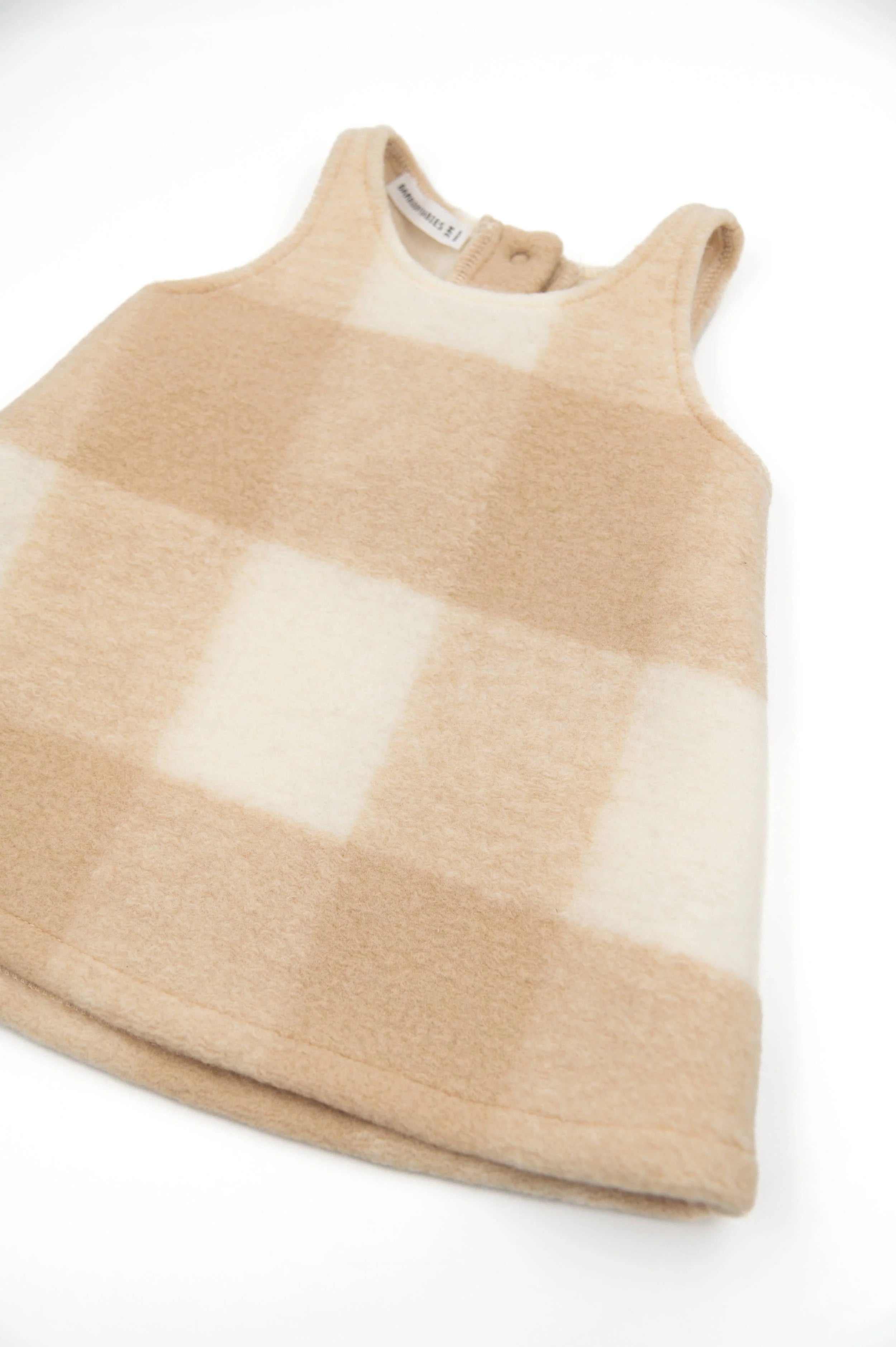 Checkered dress - mocha sand