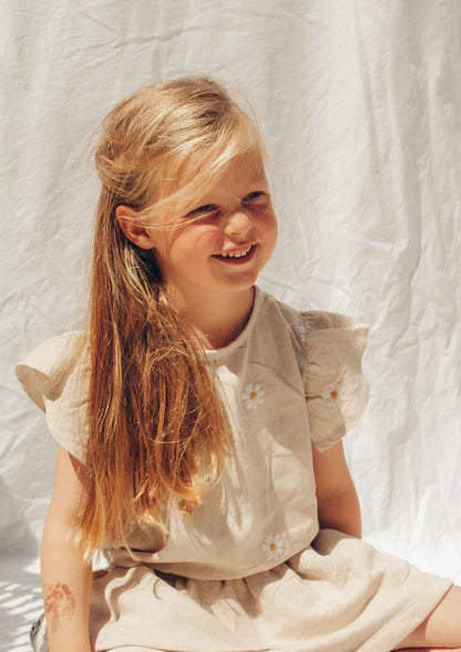 Two you label - Micky linen blouse/ Beach flower