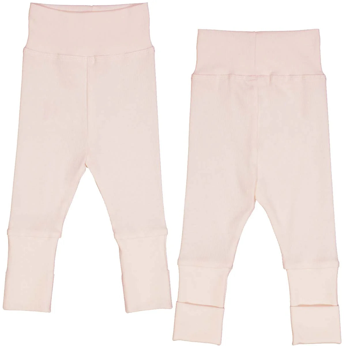 RIB pants with foldable feet - roze
