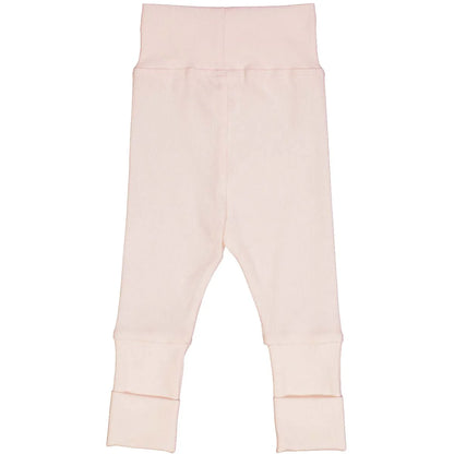 RIB pants with foldable feet - roze