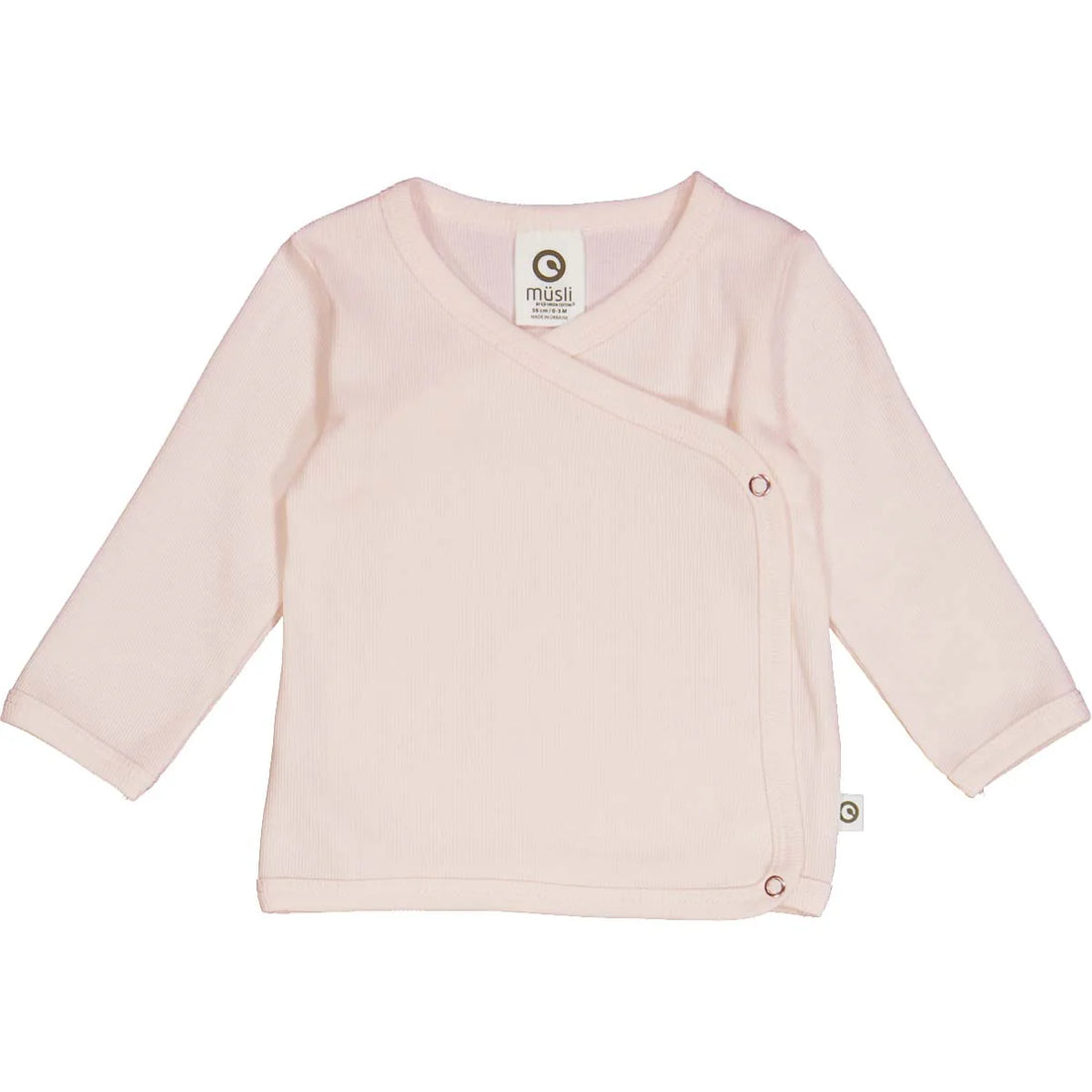 RIB cardigan with cross closure - Roze