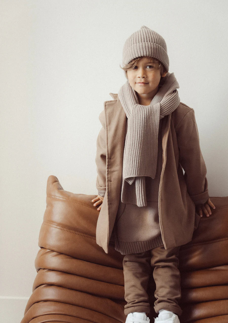 Knitted scarf | Brown