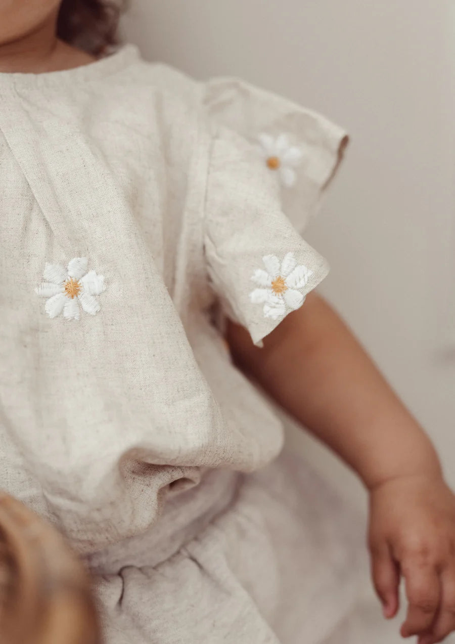 Two you label - Micky linen blouse/ Beach flower