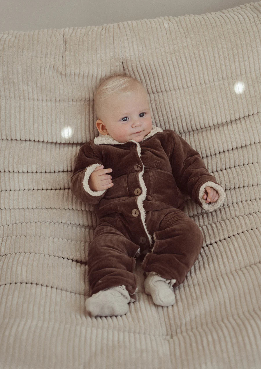 Ribbed Sam Suit | Brown
