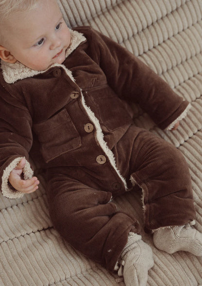 Ribbed Sam Suit | Brown