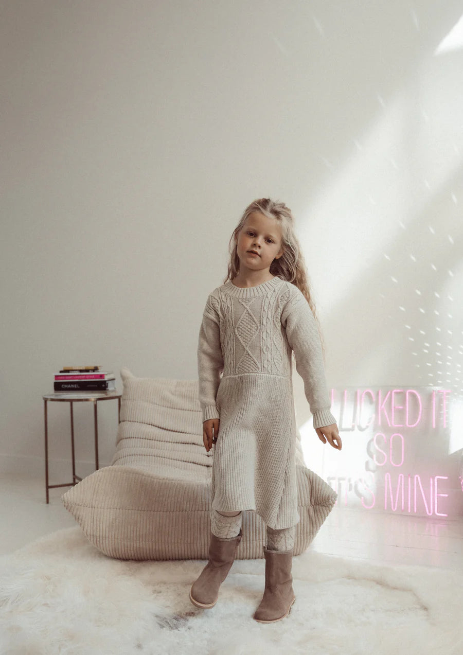 Knitted Kate dress oat