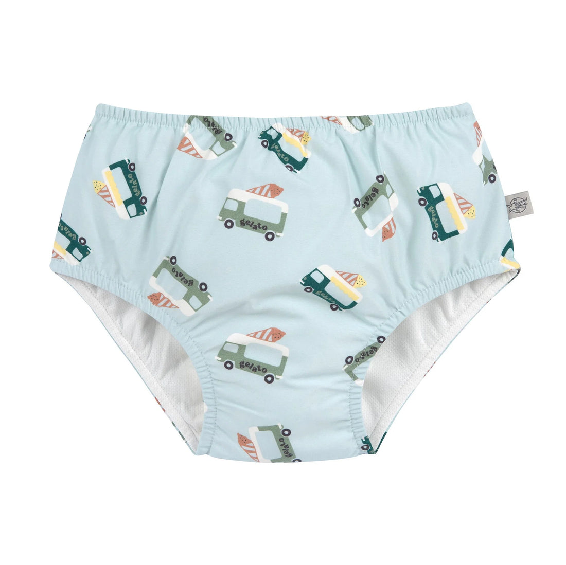 Diaper pants - ice cream truck illusion blue