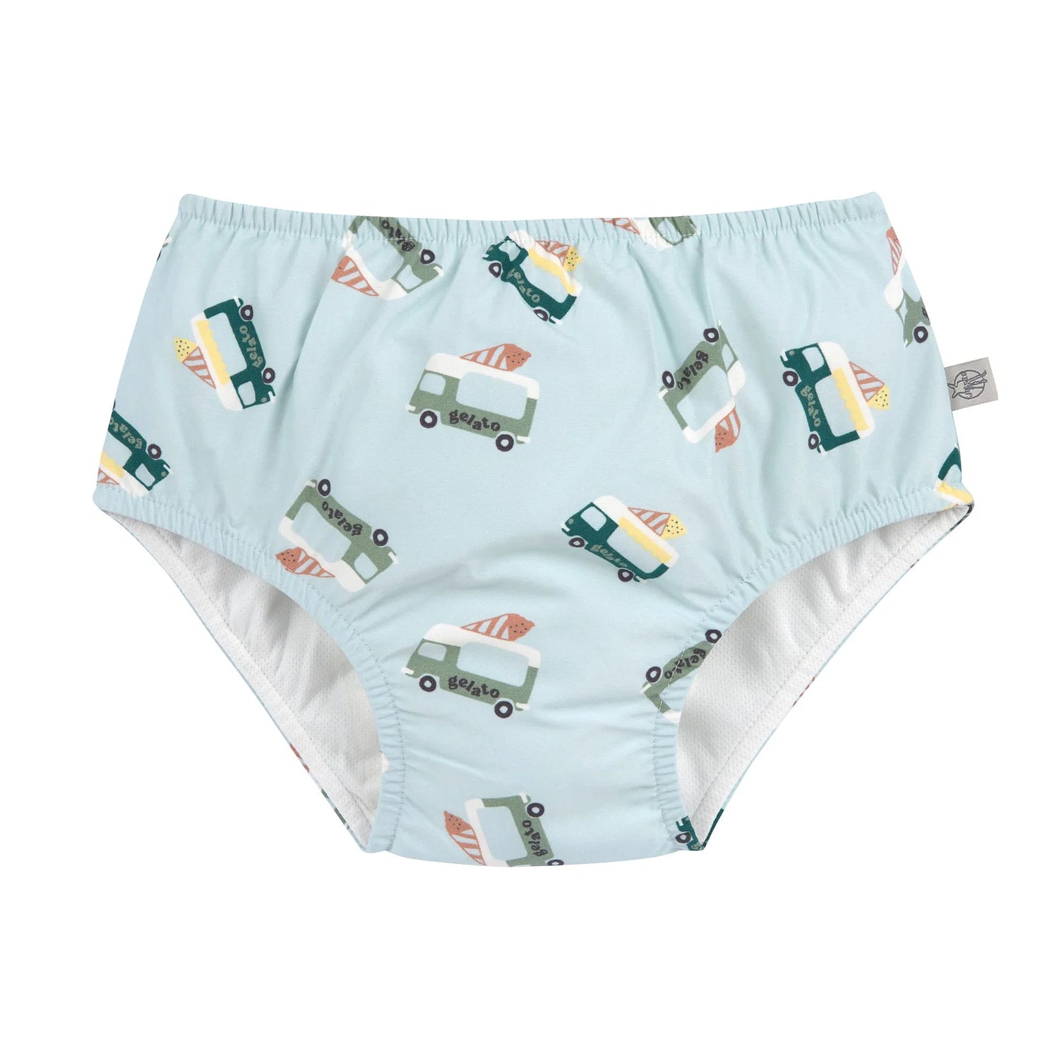 Diaper pants - ice cream truck illusion blue