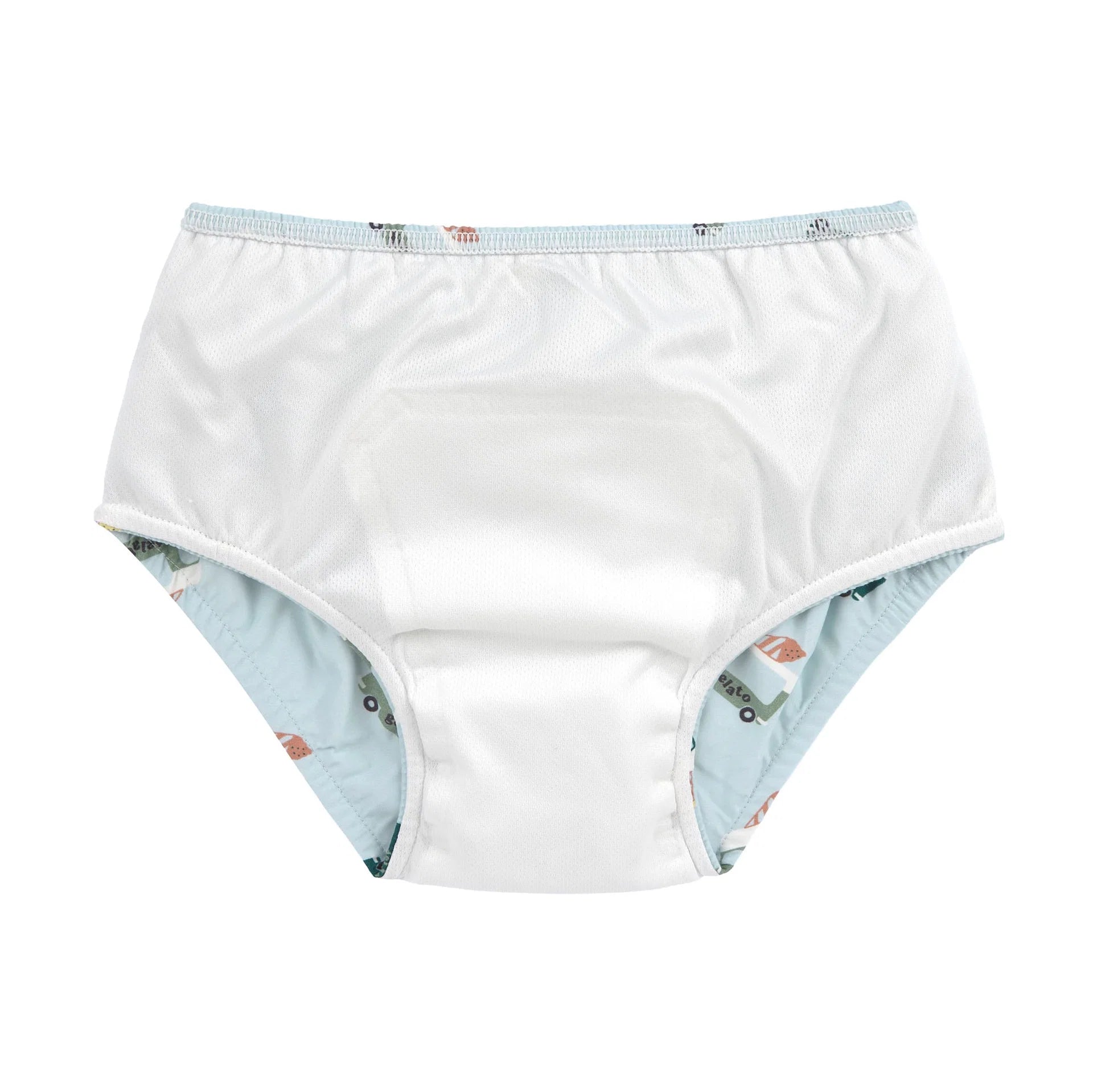 Diaper pants - ice cream truck illusion blue