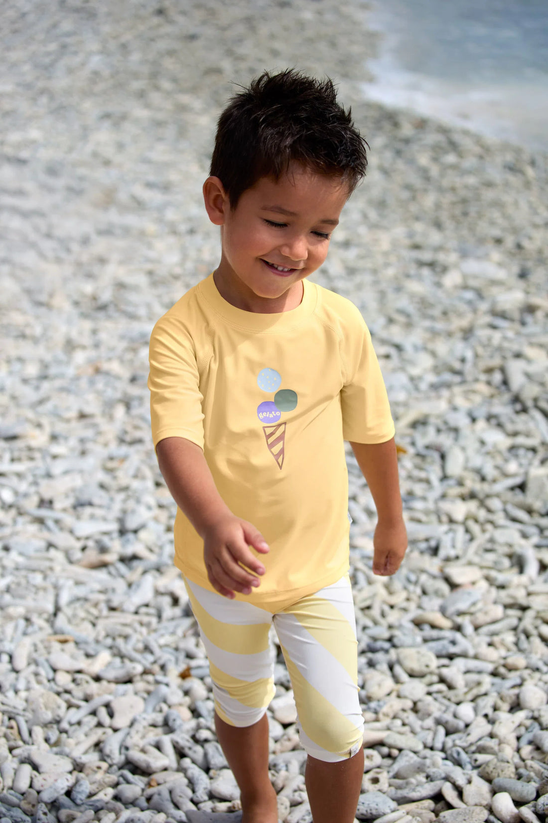 Zwemtshirt Lässig - pale yellow