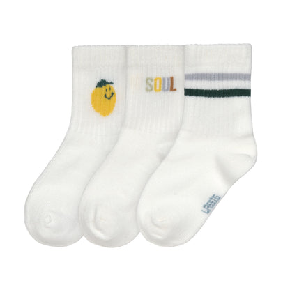 Tennis Socks Kids (3 pcs) - Little Gang, Lemon