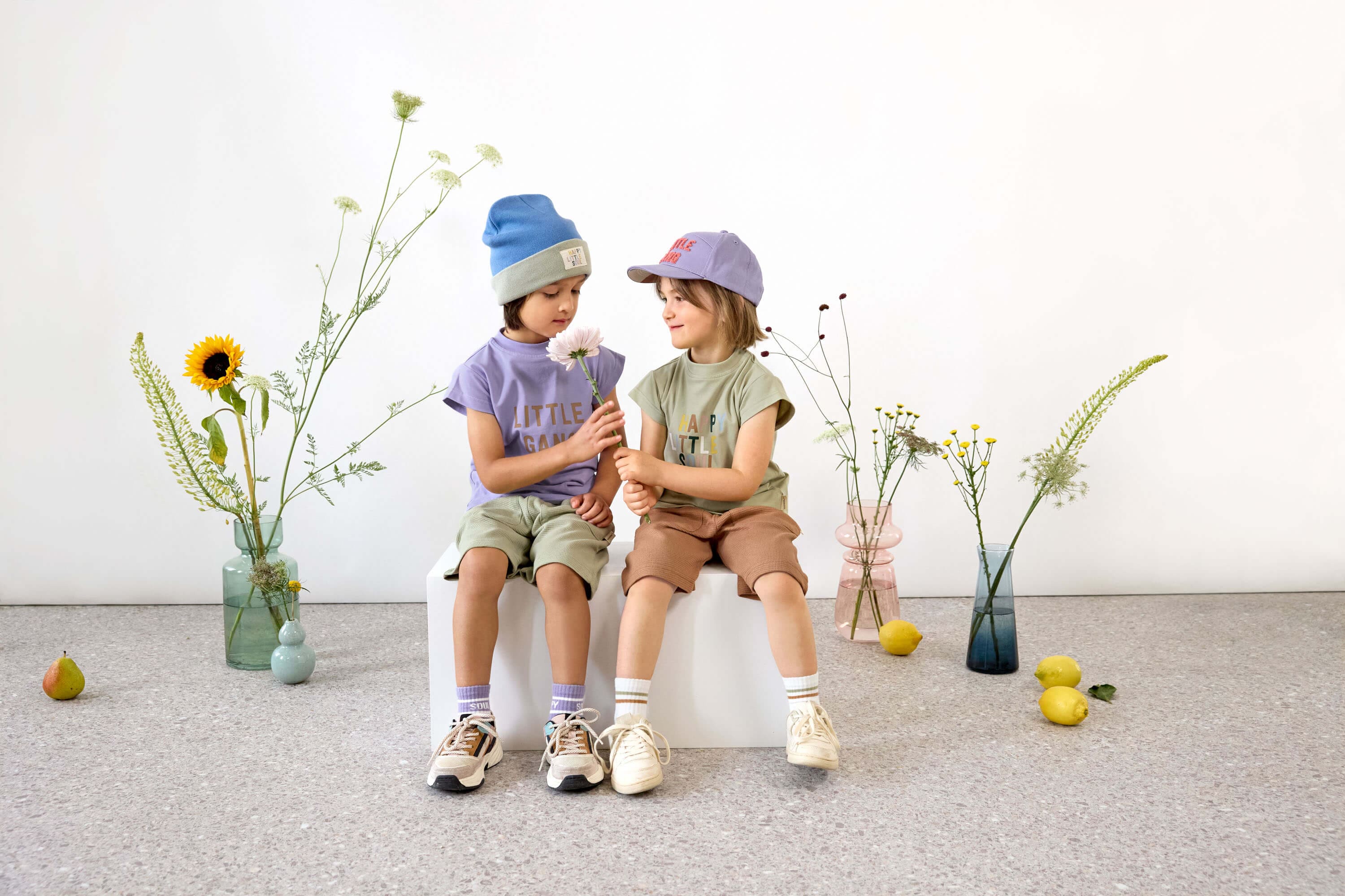 Tennis Socks Kids (3 pcs) - Little Gang, peach pastel lilac
