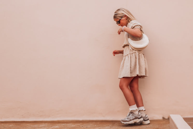 RUFFLE SKIRT SOPHIE FLOWERS BEIGE