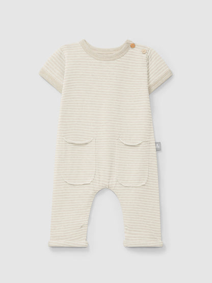 Cotton striped jumpsuit