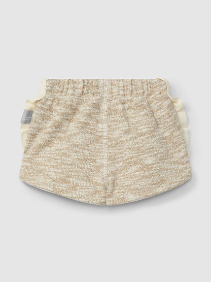 Jersey knit-effect pull-on shorts met geruffelde details.