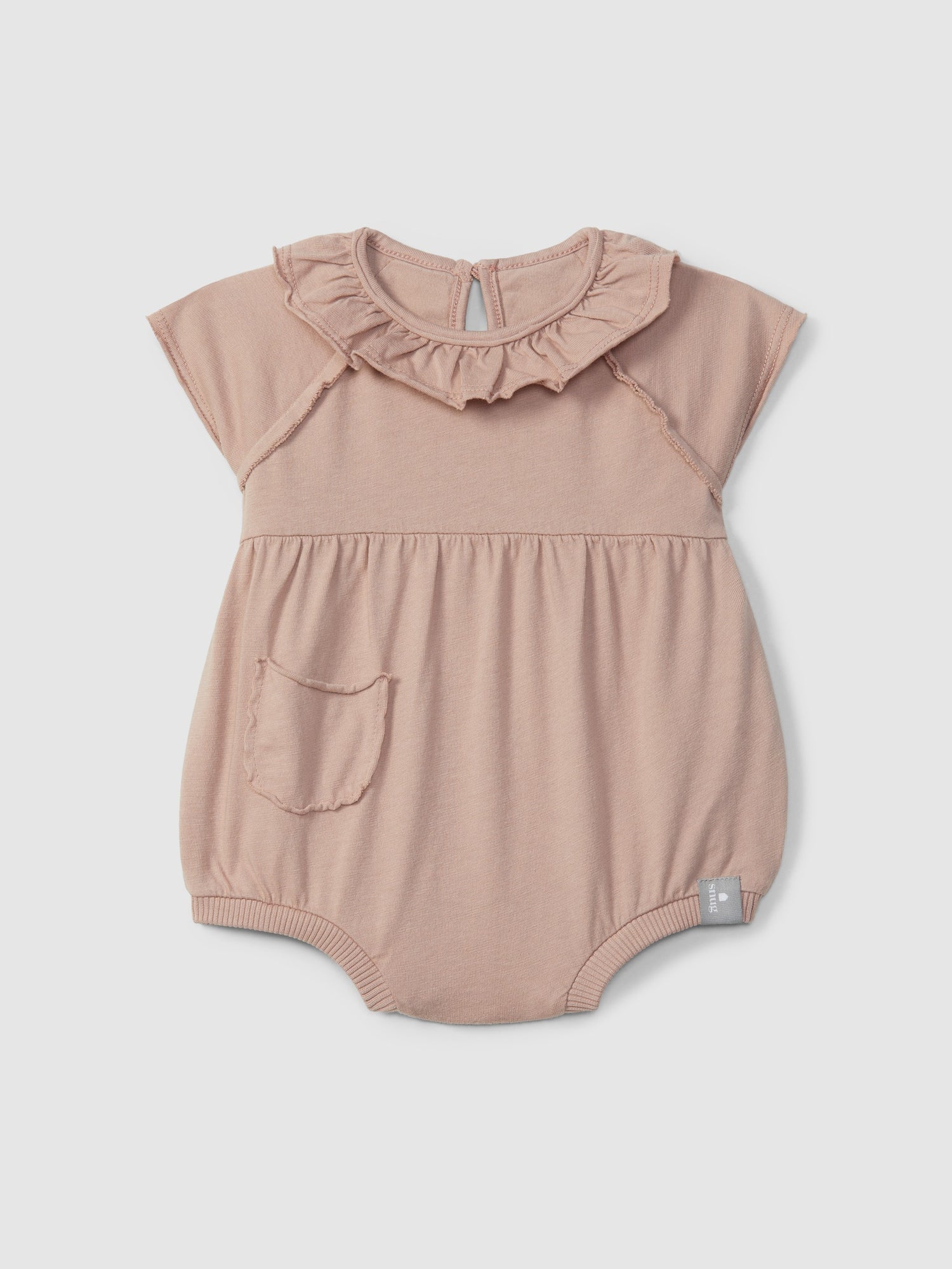 Shortie met ruffle oud roze