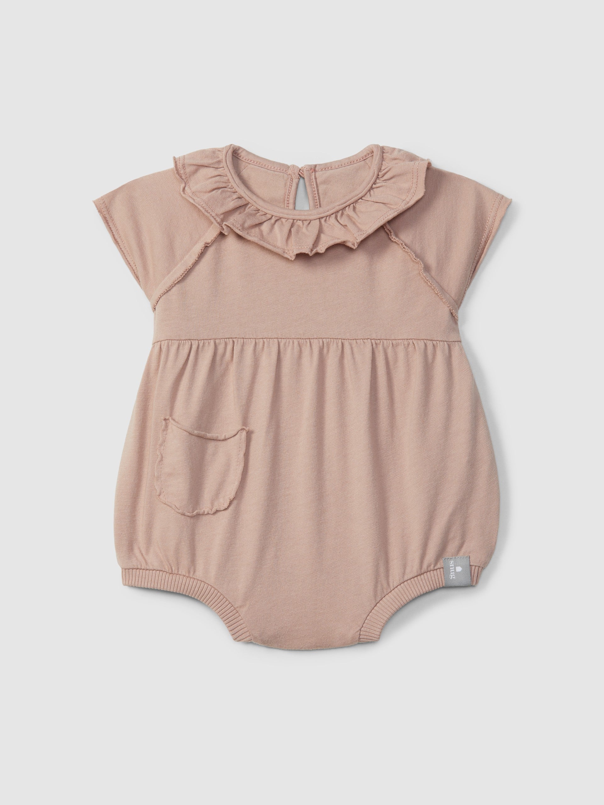 Shortie met ruffle oud roze
