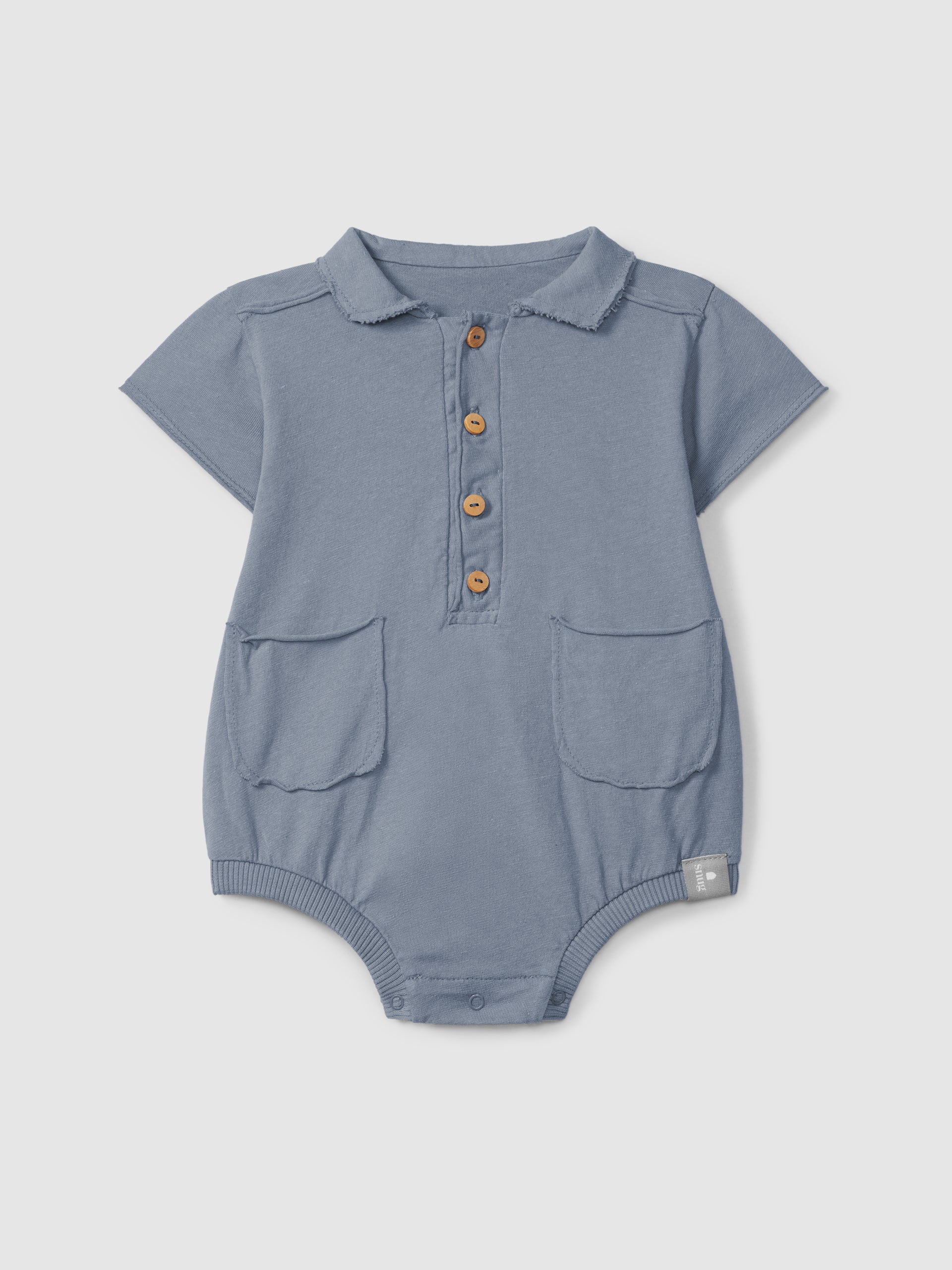Short jersey romper Indigo LAATSTE 6M