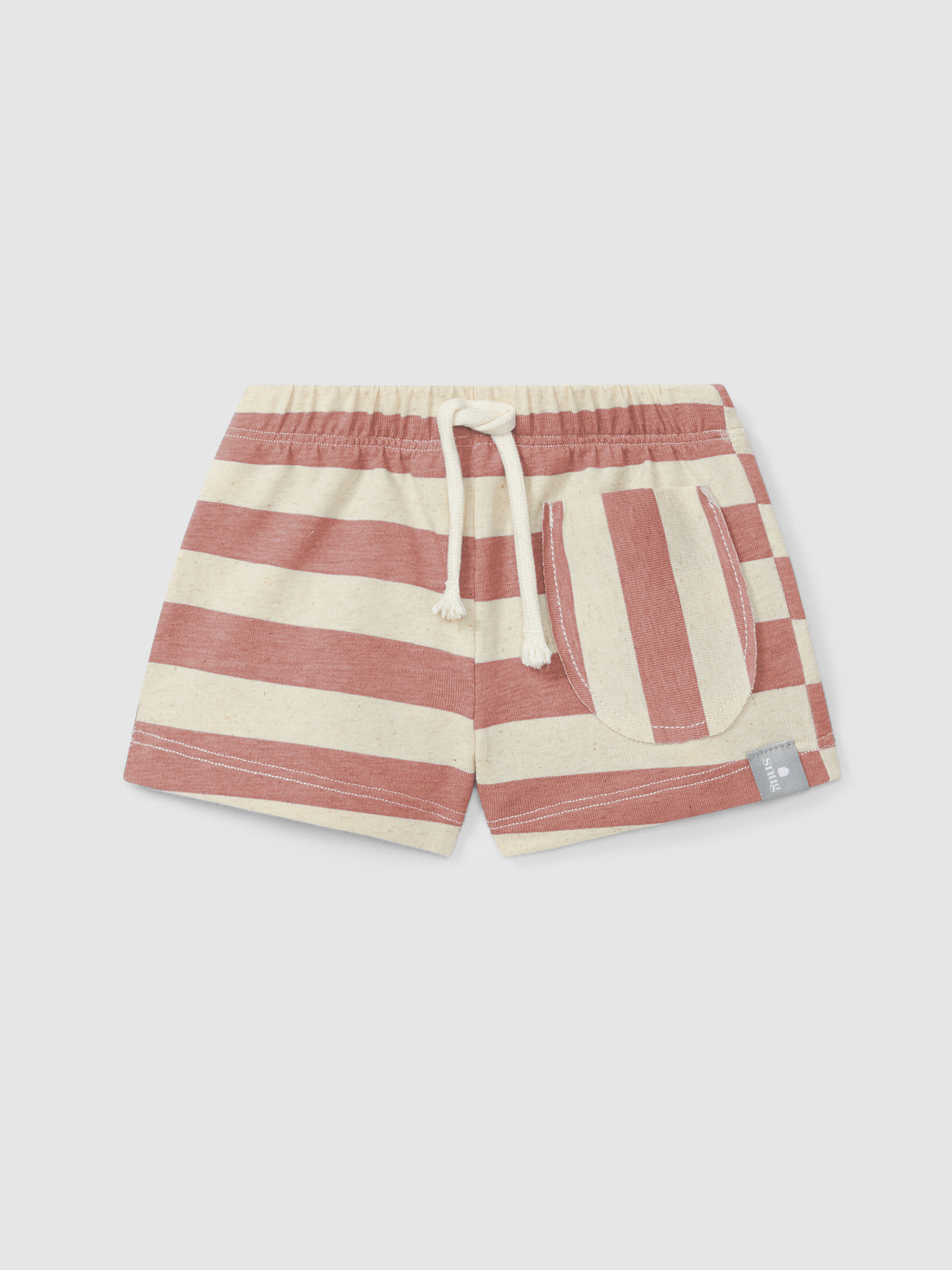 Pull-up short terracotta stripe