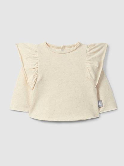Longsleeve met ruffledetail.