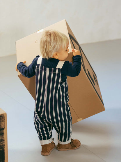 SNUG - Tuinbroek - blauw en wit