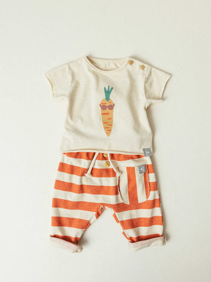 T-shirt met coole wortelprint
