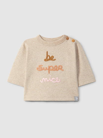 Longsleeve - ‘be super nice’ - roze