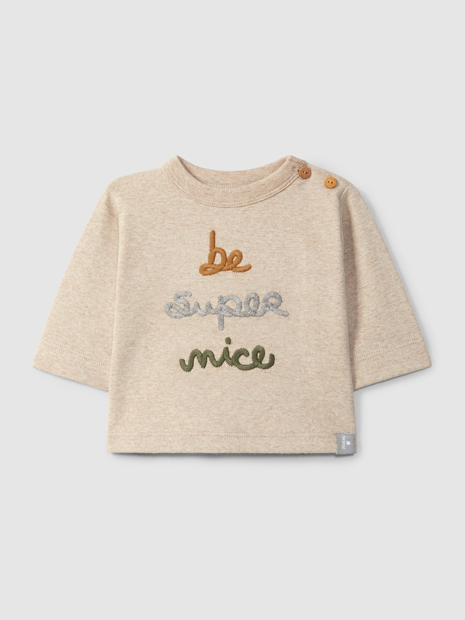 Longsleeve - ‘be super nice’ - blauw