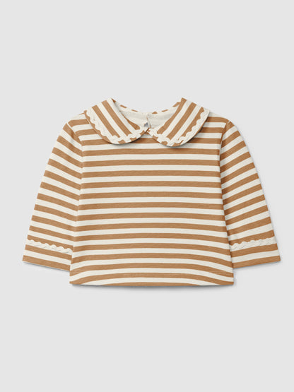 Longsleeve - met kraagje - bruin