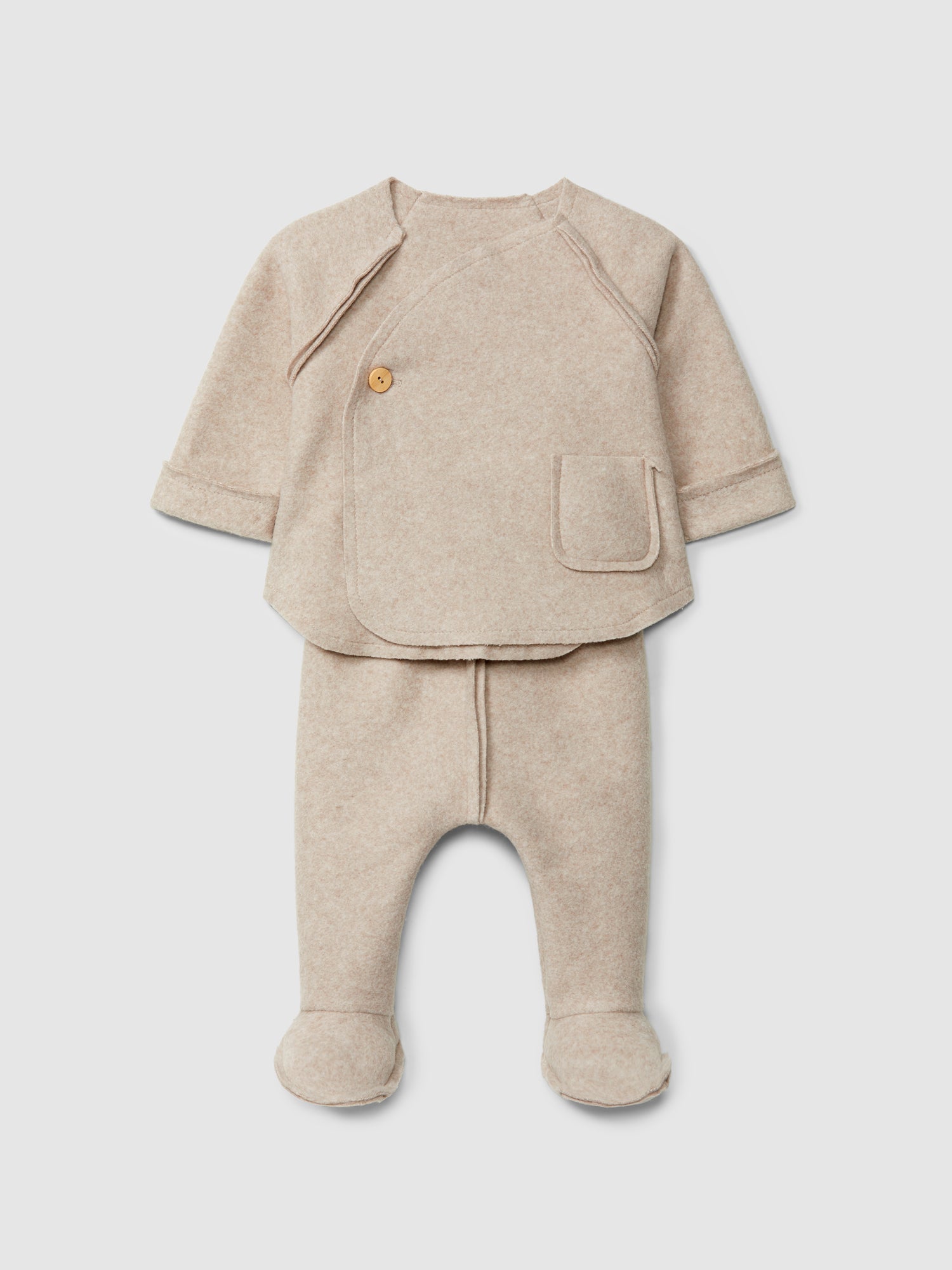 Two-piece set in organic cotton fleece