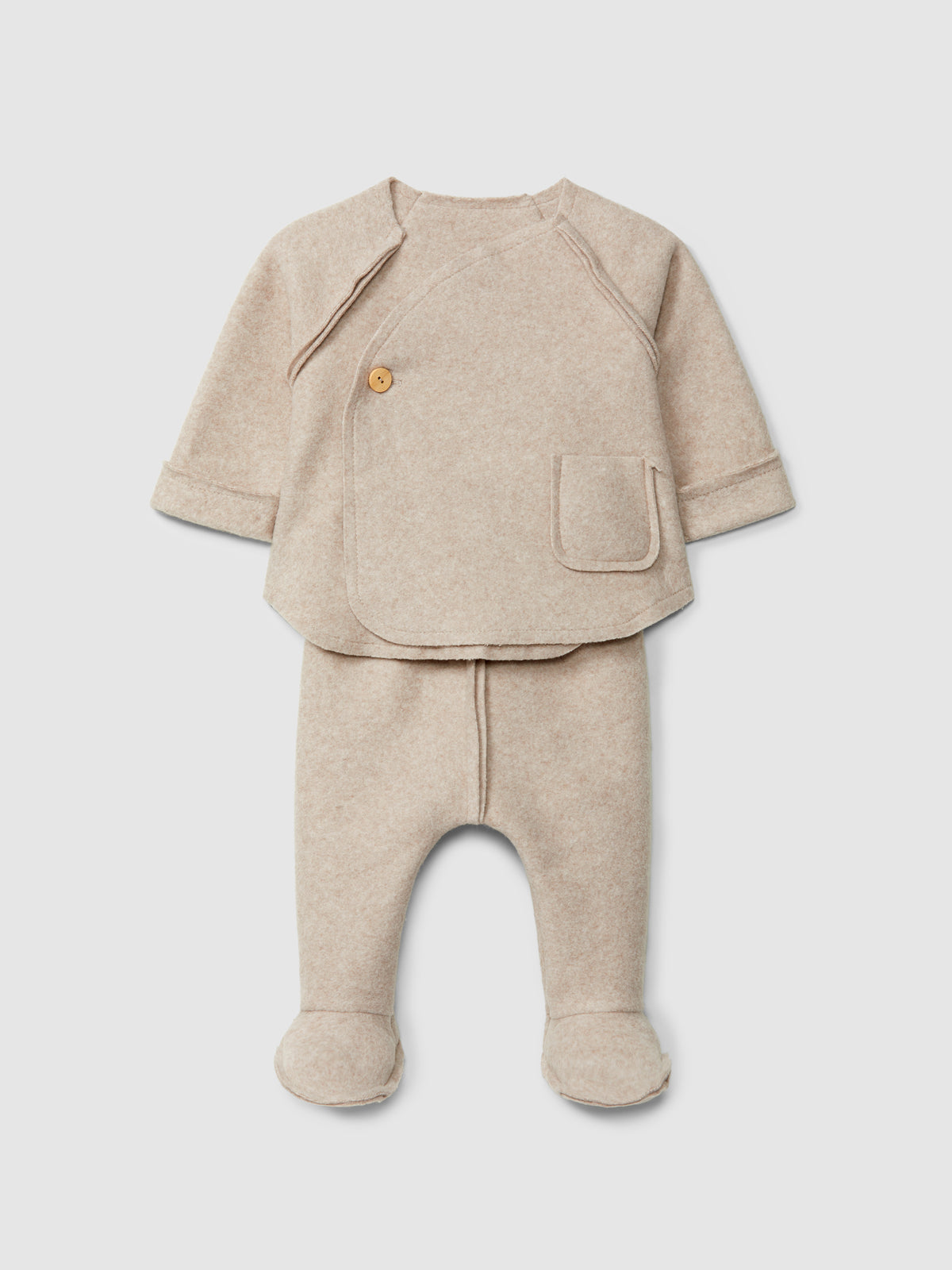 Two-piece set in organic cotton fleece